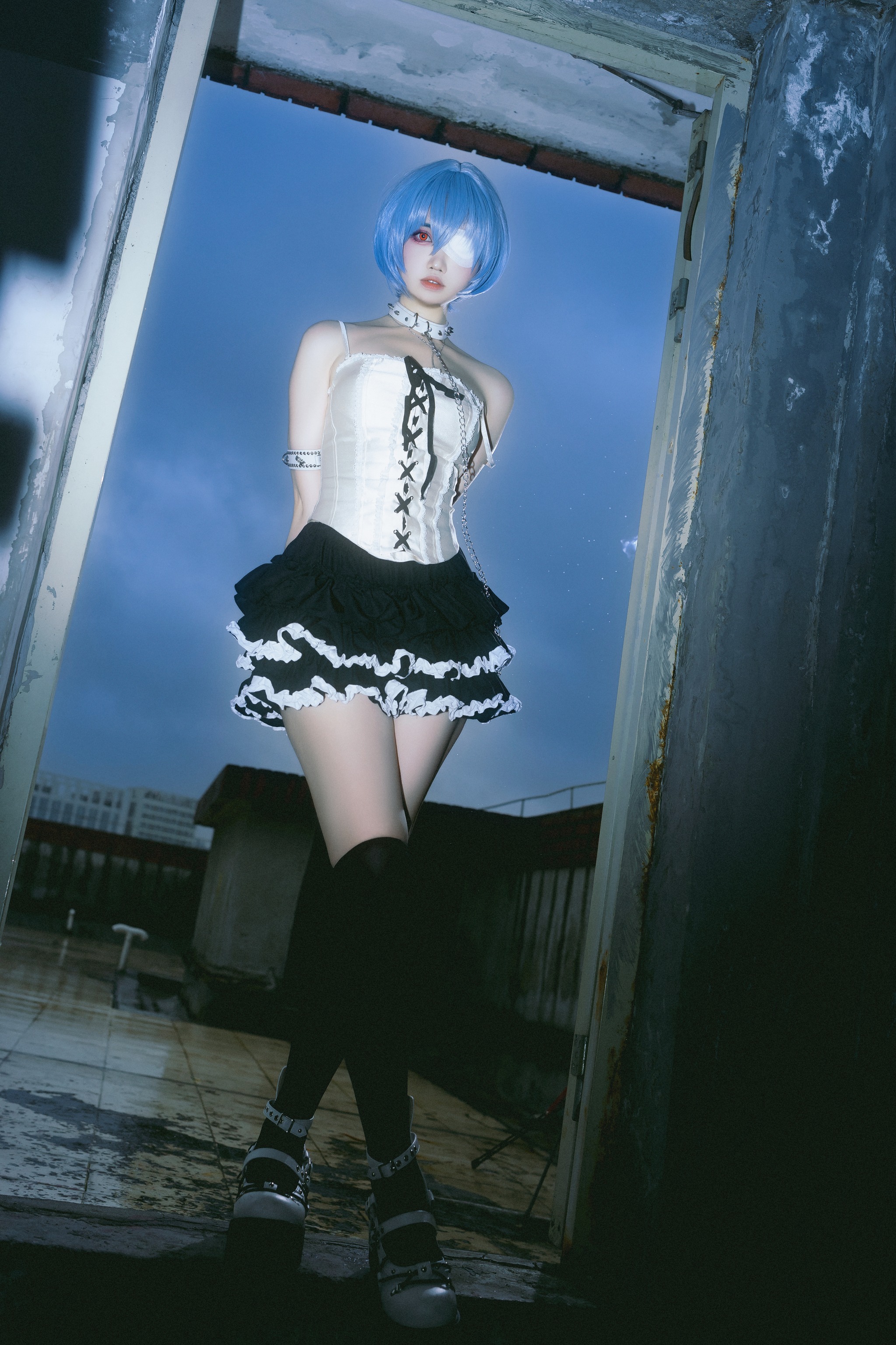 图片[1]-洛桑w伊梓 – NO.014 雨后天台[35P]-XikXak